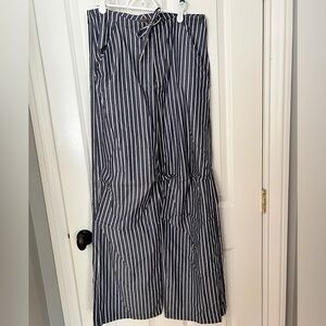 Enza Costa Blue and White Striped Pants